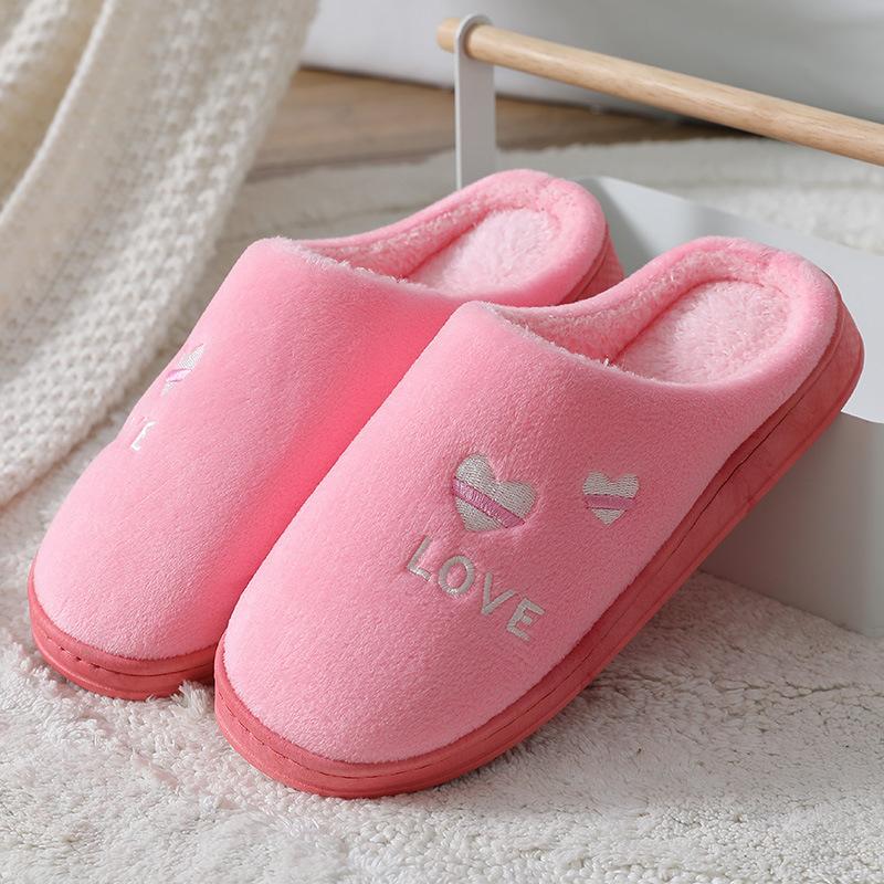 Women's Winter Couple Cotton Slippers for Home Warmth, Men's Woolen Slippers