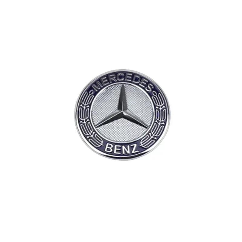 HGQ5 Car Front Engine Hood Emblem 42mm-Curved 38mm-Flat ABS Badge for Mercedes Benz C Class E Class C200 E260 E300L S400L Label