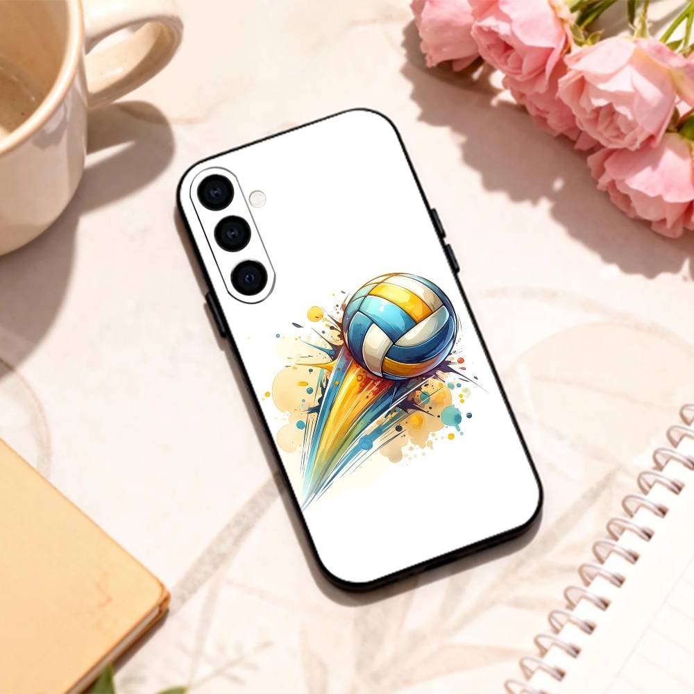cool Sport Beach V-Volleyball    phone Case For Samsung Galaxy A73,A72,A71,A70,A53,A52,A51,Others Soft Black Shell