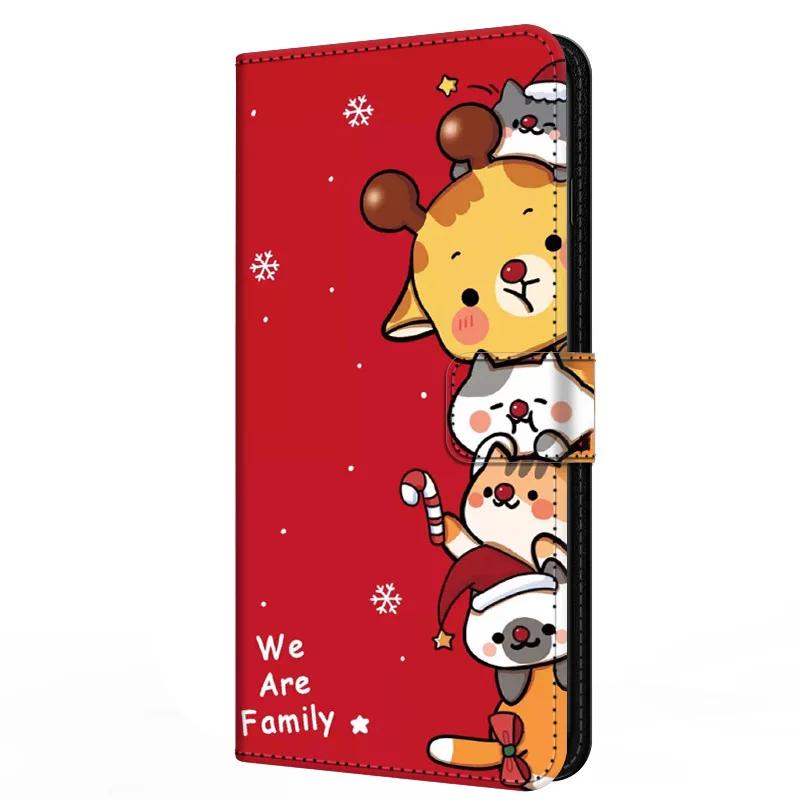 Wallet For Oneplus Ace 6 Flip Stand Book Phone Cover Magnetic Leather Case Cartoon Anime Merry Christmas Capa Oneplus Ace6 5G