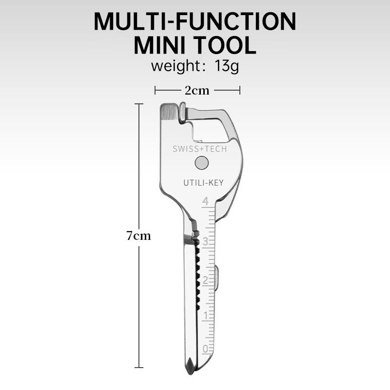 Outdoor Camping 6 In 1 Daily Carry Multi-functional Stainless Steel Tools Beer Opener Screwdriver Key Chain Folding Mini Knife