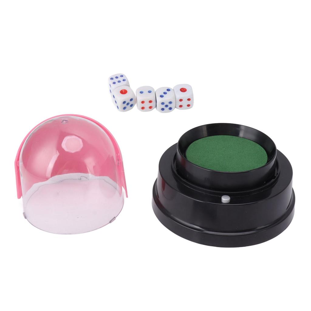Automatisk tärningskopp PP Elektrisk skakande tärningsrulle Koppset med 5 tärningar för KTV Pub Bar Fest