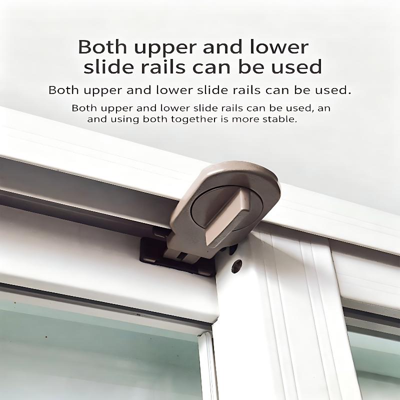 Child Safety Adjustable Sliding Door Lock 2 Pack Baby Safety Window Lock for Bedroom Kitchen No Tools Needed
