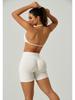 European Halter Neck Seamless Yoga Bra: Sexy, High Elasticity, Matte Finish, Beautiful Back Design