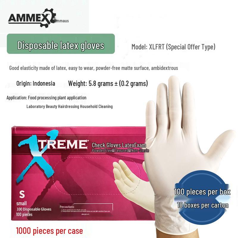 Hermes XLFRT Disposable Latex Gloves - Inspection Quality