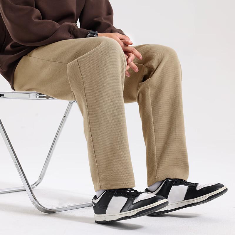 MINISO Men's Heavyweight Waffle Tapered Casual Pants