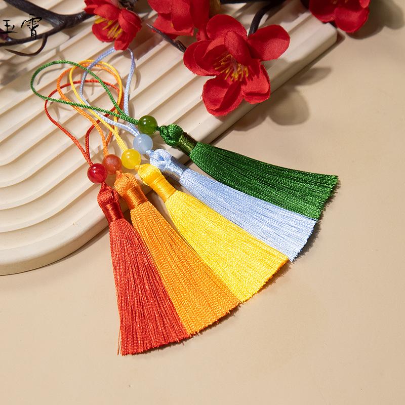 Yuxiao 7Cm Small Fringed Ear Beaded Thin Thread Bookmark Hanging Ear U Disk Sachet Sachet Pendant Fan Pendant