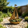 Iron Boat Flowerpot Open Flower Vase Arrangement Accessories Plant Container Balcony Plant Tabletop Decoration