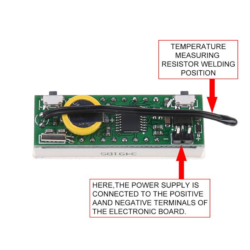 Mini Car Digital Clock Thermometer Voltmeter 3 IN 1 LED Display Digital Timer Voltmeter Interior Electronic Accessories