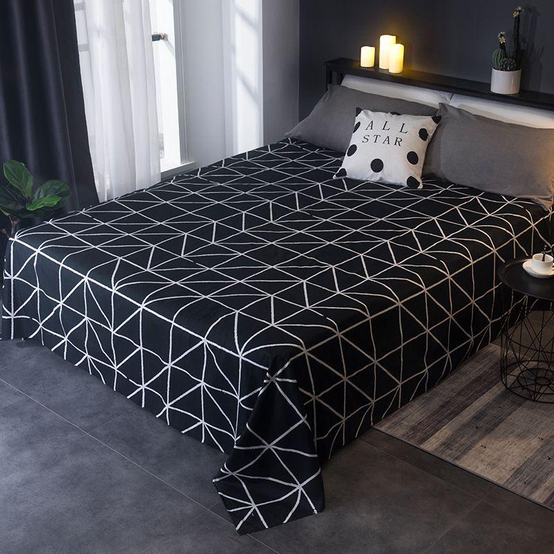 

Мультяшный плоский напечатанный простыня Наматрасник Мягкая простыня для общежития Одеяло Triangle,220*230cm/86.6*90.5in