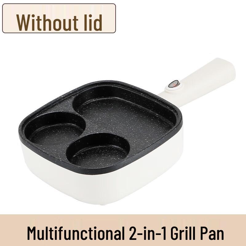 Multifunctional 4-Hole Breakfast Frying Pan with Lid