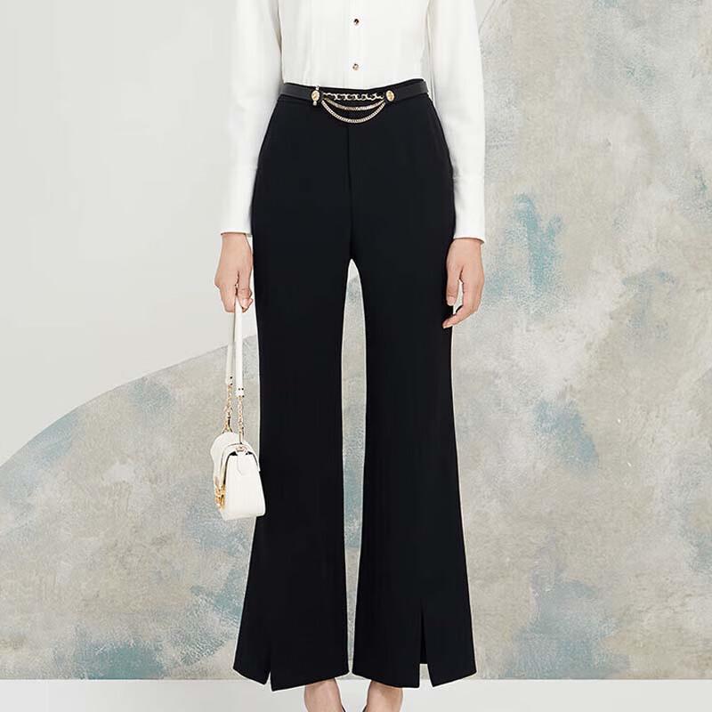 

JESSIE Женские брюки клеш с разрезом по низу с высокой посадкой S