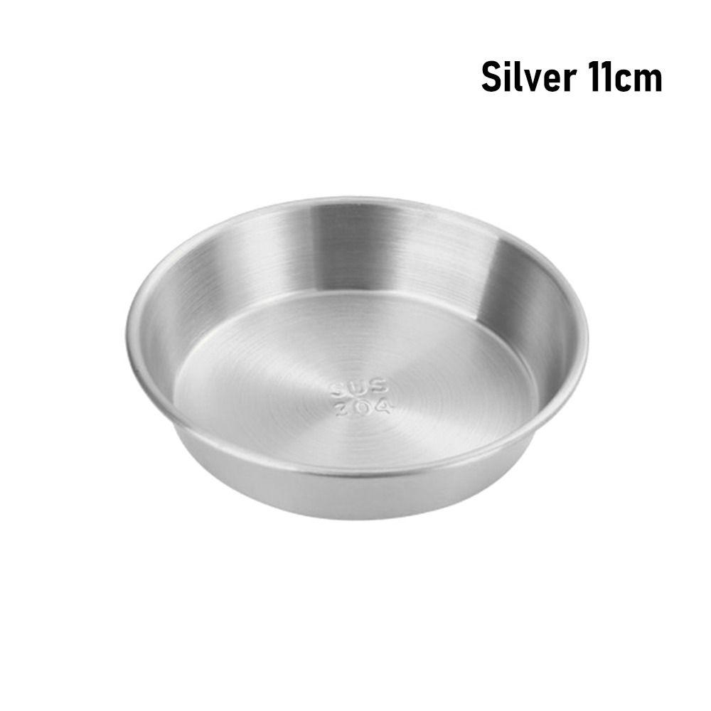 1Pcs Sushi Dipping Sauce Dishes Mini Appetizer Plates 304 Stainless Steel Seasoning Tray 7/8/10/11cm Bowl Sauce Plate
