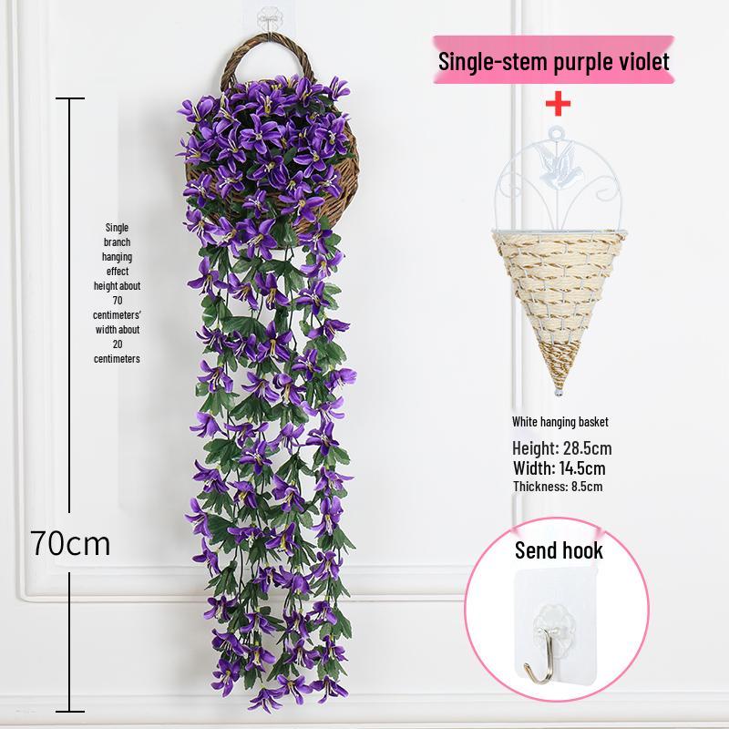 Artificial Rose Vine Wall Hanging for Living Room Decoration