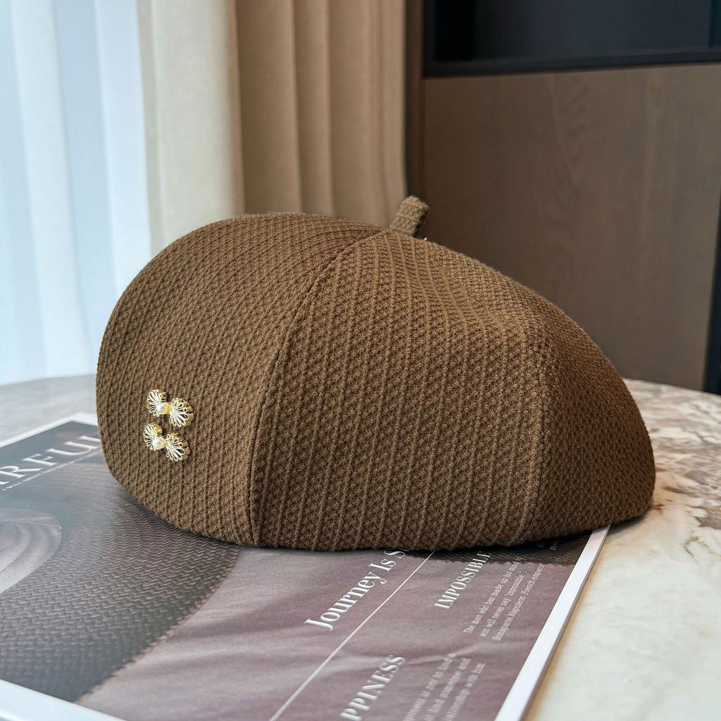 Beret Female Autumn and Winter Retro Painter Hat Versatile Pumpkin Hat Trendy Face Small Bud Hat