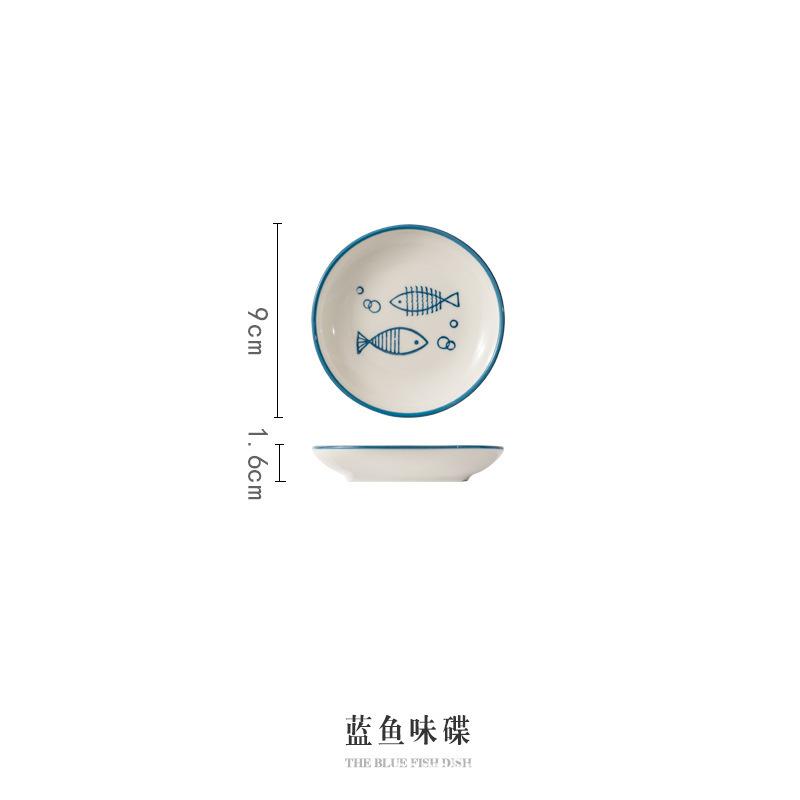 Dish Set Cute Ceramic Salad Bowl Noodle Bowl Soup Bowl Rice Bowl Plate Vegetable Plate Fish Plate Household Tableware