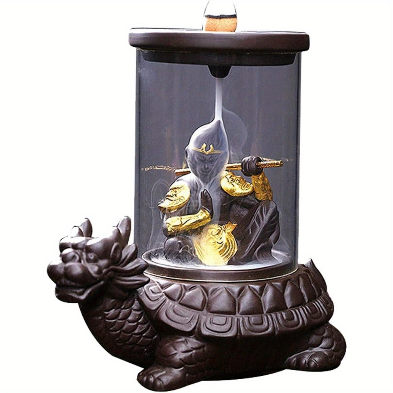 Подставка для благовоний Красивая керамическая подставка для благовоний с обратным потоком Водопад Подставка для благовоний Декорация Король обезьян Подставка для благовоний Водопад