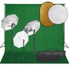 VidaXL Photo Studio Kit with Lighting Backdrop and Reflector Photography Light Background System Kit 3094718