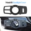 Car Front Head Light Switch Rotation Button Headlight Lamp Control Konb Cover For BMW 5 5GT 6 7 X3 X4 Series F10 F07 F06 F01 F25