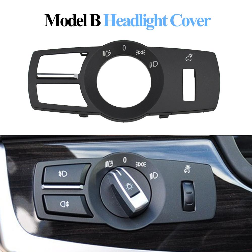 Car Front Head Light Switch Rotation Button Headlight Lamp Control Konb Cover For BMW 5 5GT 6 7 X3 X4 Series F10 F07 F06 F01 F25