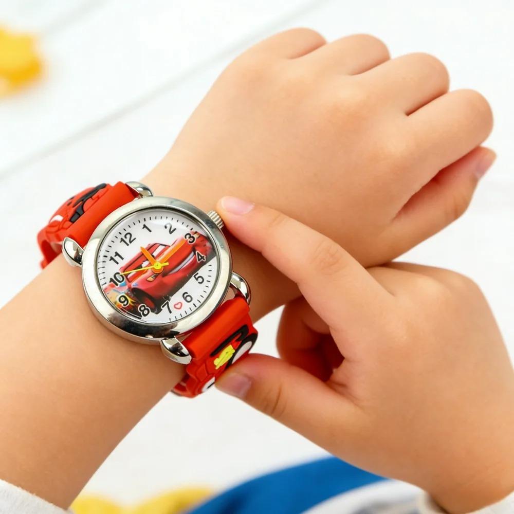 Disney Car Lightning McQueen Animation Peripheral Cartoon Cute Boy and Girl Pointer Electronic Watch Children's Day Gift