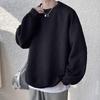 EYWY Men's Plus Size Thick White Hoodie with Velvet, Autumn/Winter Trendy American Style, Youth Round Neck Jacket