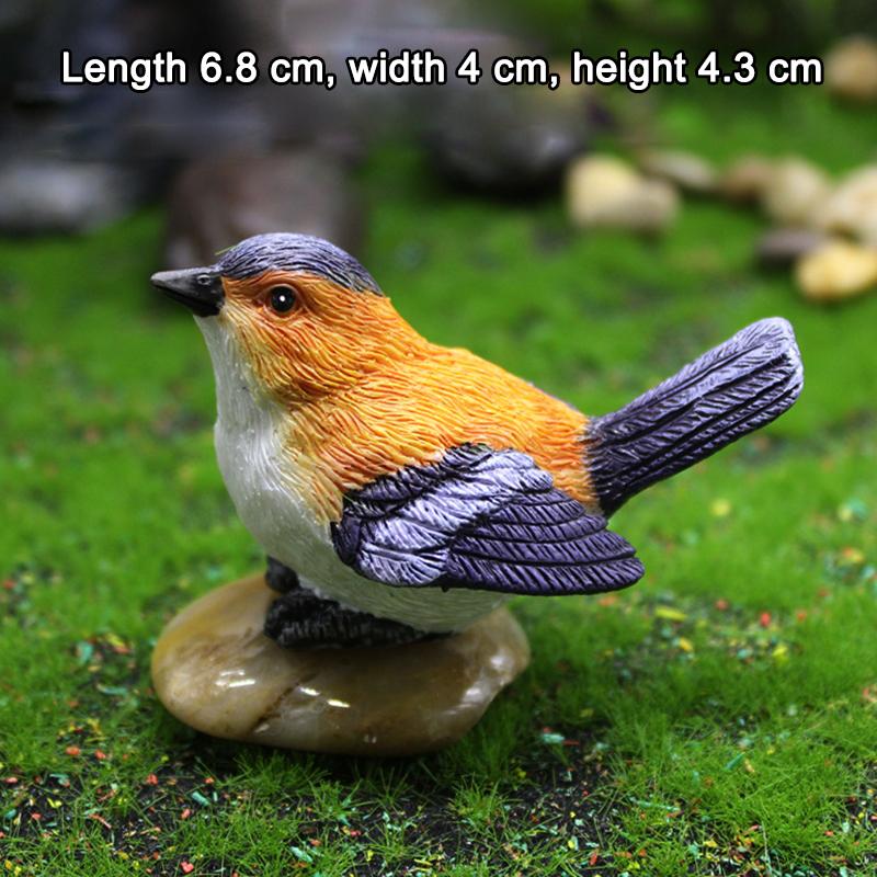 Simulation Birds And Birds' Nests Ornament Resin Faux Gardening Bonsai Decoration Accessories Figurines & Miniatures FU