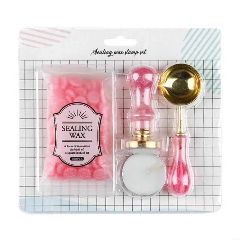 Sealing Wax Beads Box Set With Spoon Handle For Seal Stamp Making Cards Envelopes Wedding Invitations Packages Gift Wrap X3UC