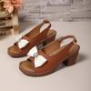 Modische High-Heel-Sandalen Sommer Schleife Einriemen-Sandalen Freizeit-Sandalen