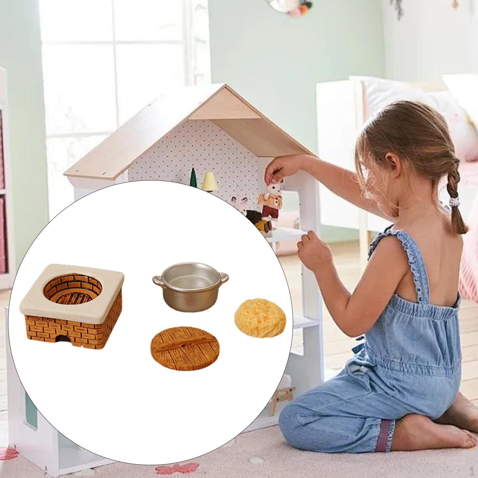 

1/12 Кухонный набор Мини Кулинарная игра Притворная игра Аксессуар для Миниатюрной сцены Модель noddles set