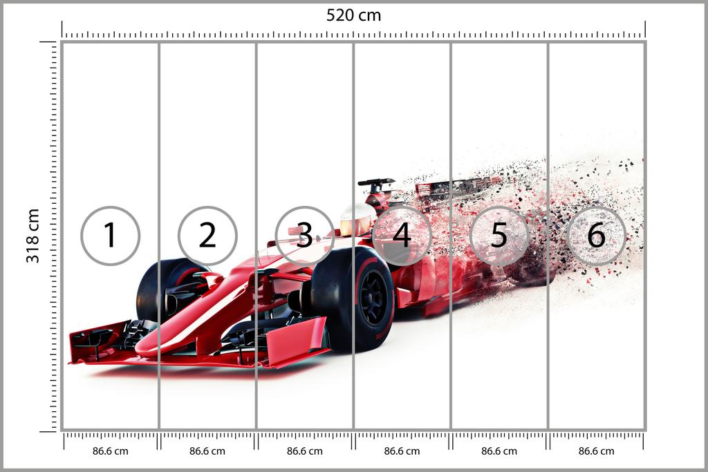 Photomural Abstract F1 Car Smooth Vinyl 520x318