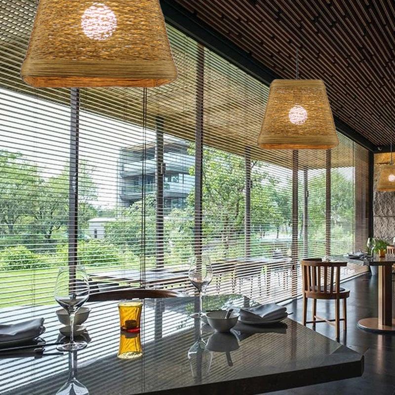 Vintage Japanese Pendant Lamp Handmade Natural Wooden Hotels Villa Decorative Light,Unique Handicraft House Warmging Gift