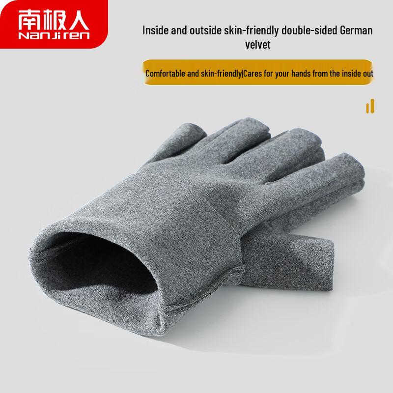 Nanjiren Women's Half-Finger Winter Gloves