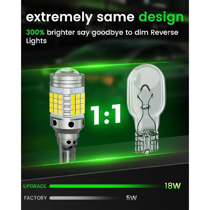 LED Reverse Light Bulbs for 2000-2024 Toyota Camry Backup Light 2PCS | Plug and Play, 6000K White