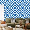 Wallpaper Casual checkerboard blue, white and azure 50x1000