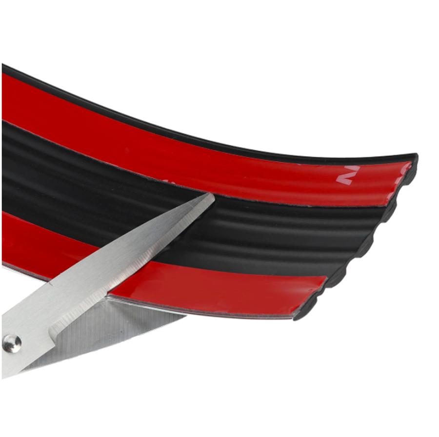 4M Universal Body Side Molding Belt Exterior Protector Roll Black Chrome For Pick Up Truck