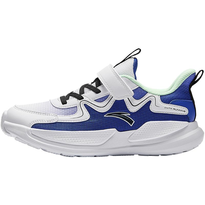 Anta Kids Mesh Comfortable Versatile Lightweight Shock Absorbing Low Top Running Shoes Men Running Shoes White Blue A12445555-1