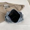 Schultertasche mit großer Kapazität Damen Denim Umhängetasche Mamatasche