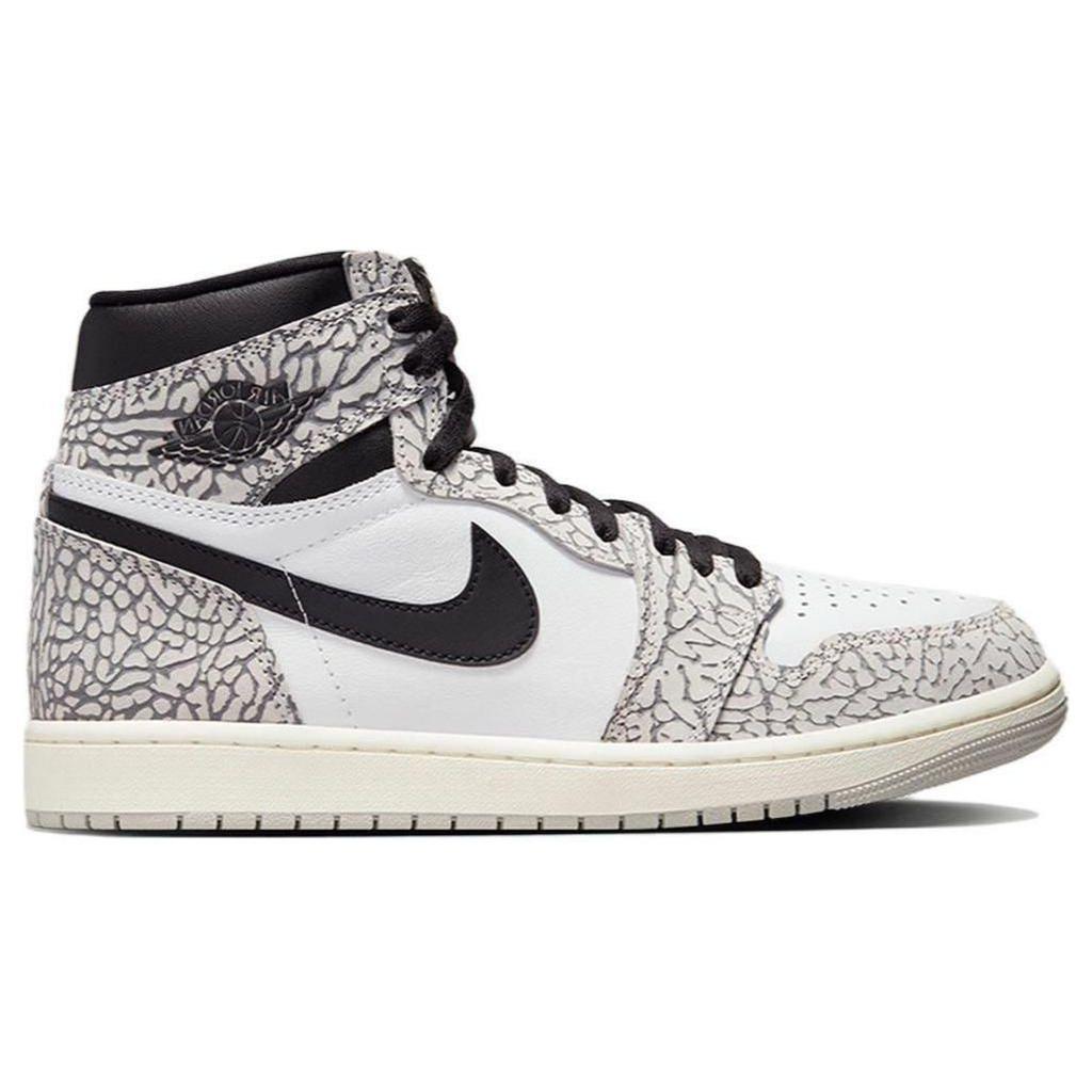 Air Jordan 1 Retro High OG White Cement Unisex Sneakers Grigio Tech-Grigio Mussola DZ5485-052