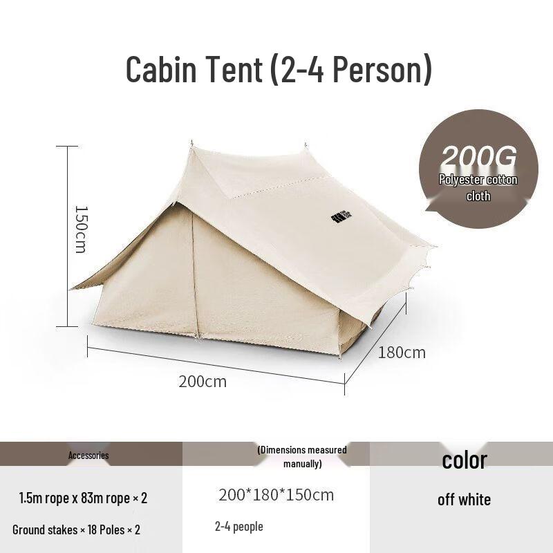 Explorer Outdoor Cotton Canvas Camping Tent One Size