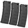 CYMA Polymer Magazines for M4 Series Airsoft Airsoft Guns, PMAG 30, 160 Rounds, Spring-Fed, Black (Pack of 3)