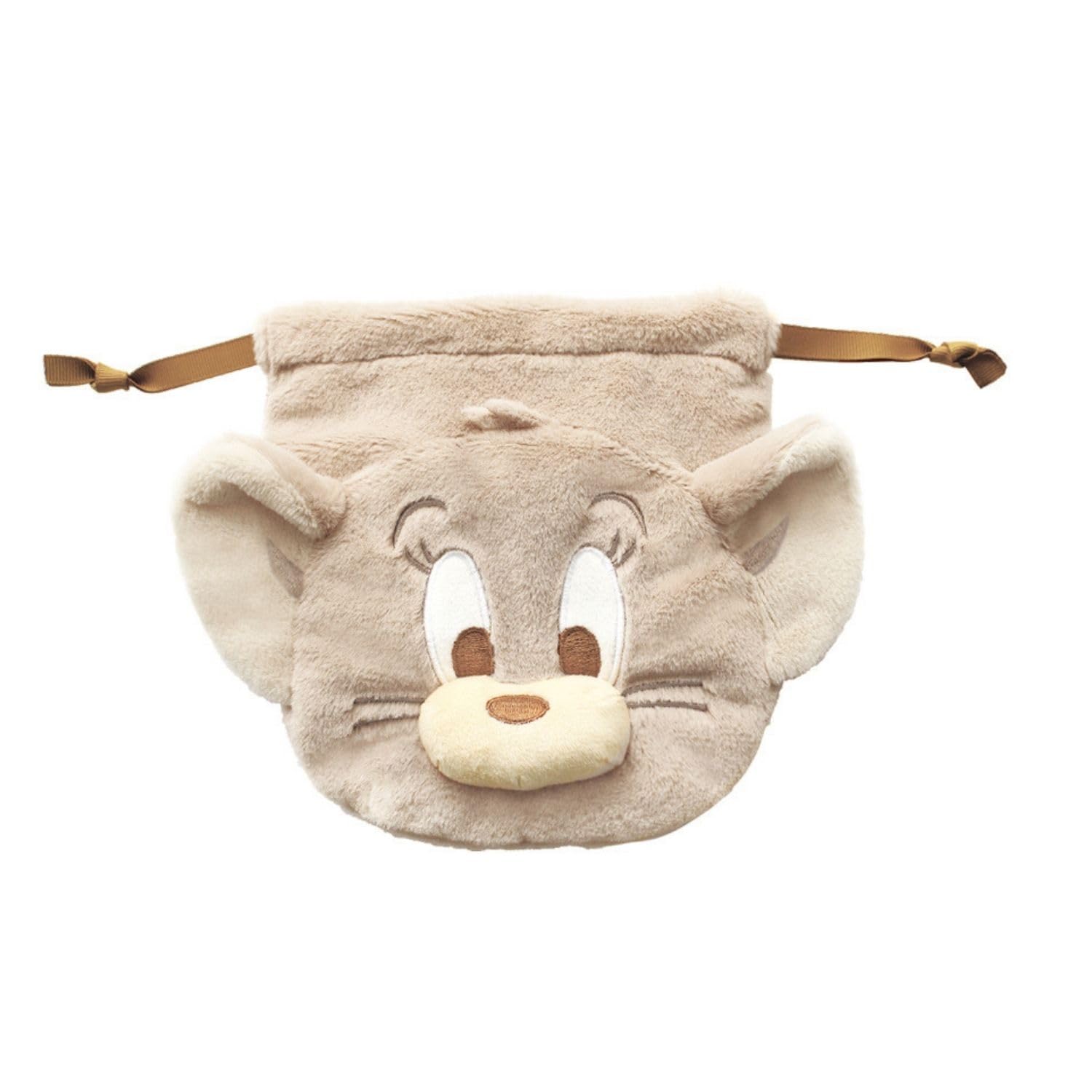 

Tees Factory Tom and Jerry Plush Drawstring Dusty H170xW155xD10mm Bag, Color/Jerry, Approx. (excluding ears), TJ-5530484DJ