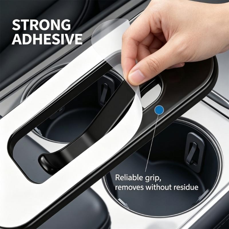 Cup Holder Stabilizer for Car, Adhesive Console Water Cup Limiter Silicone Contact for Commuting and Daily Driving
