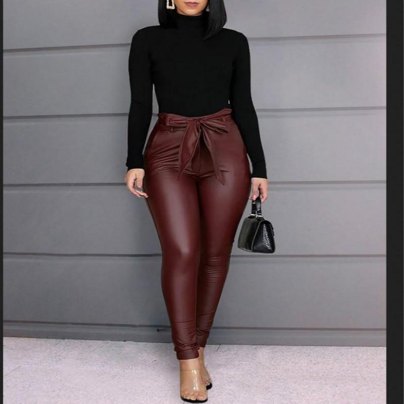 Pu Leather Tights Casual 