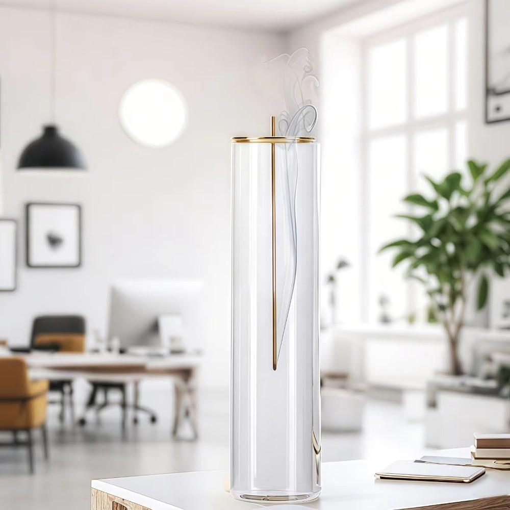 Cylindrical Shape Incense Stick Stand Transparent Upside-Down Incense Holder  Home Decor