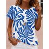 2026 New Women's Casual Short-Sleeve T-Shirt Black and White Butterfly Print