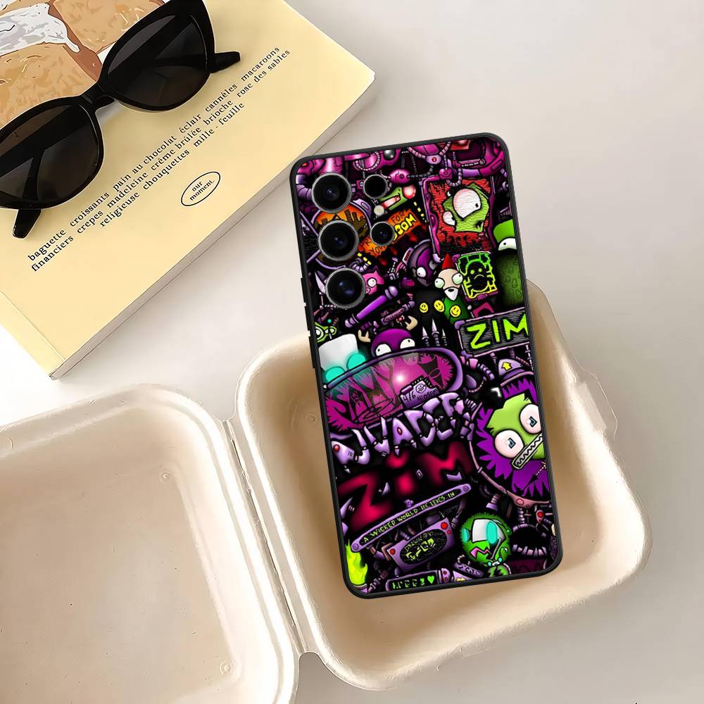 I-Invader Z-Zim Anime Case For Samsung Galaxy Case S25 S23 S22 S21 S30 S20 S10 Ultra Plus FE TPU Soft Cover