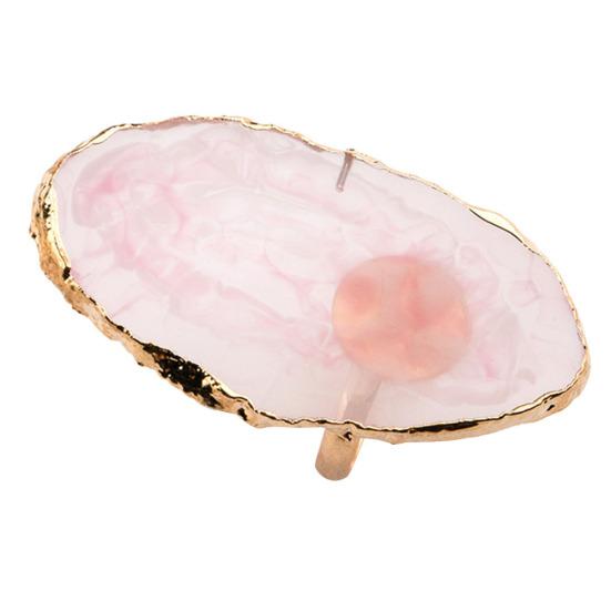 Resin Nail Art Finger Ring Plate Gel Polish Cream Holder Mixing Color Palette