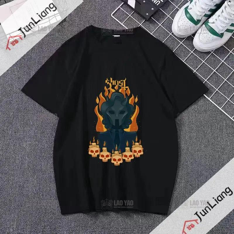Ghost Band T-shirt Unisex's Hip Hop Graphic T-shirt Short Sleeve Casual O-neck T-shirt Band Fan T-shirt for Both Unisex and Unisex