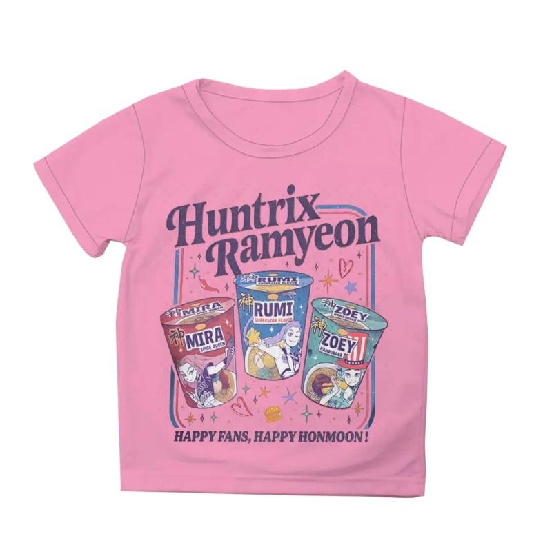Cute Cartoon Kpop Demon Hunters Huntrix T-shirts Summer Boys Girls Short Sleeve Round Neck Tops Anime Kpop Demon Hunters Tshirt
